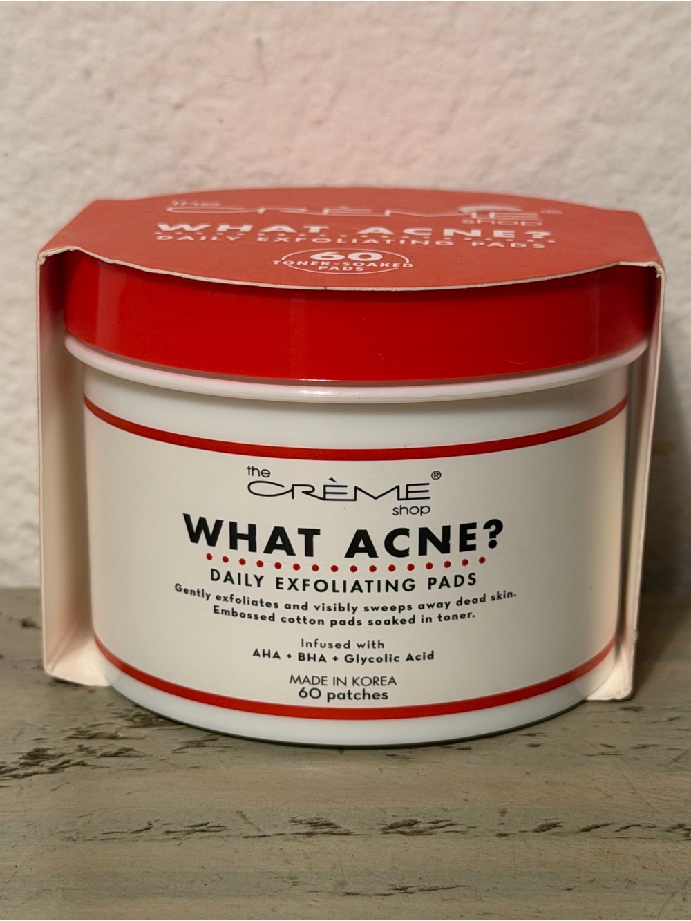 The Crème Shop What Acne? Daily Exfoliating Pads — Red
